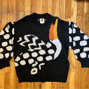 Rare Vintage Farm Rio Polka Dot Toucan Sweater